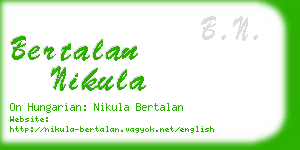 bertalan nikula business card